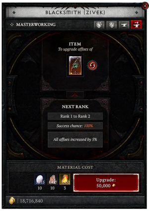 Masterwroking Material Costs