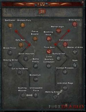 Barbarian Talent Tree