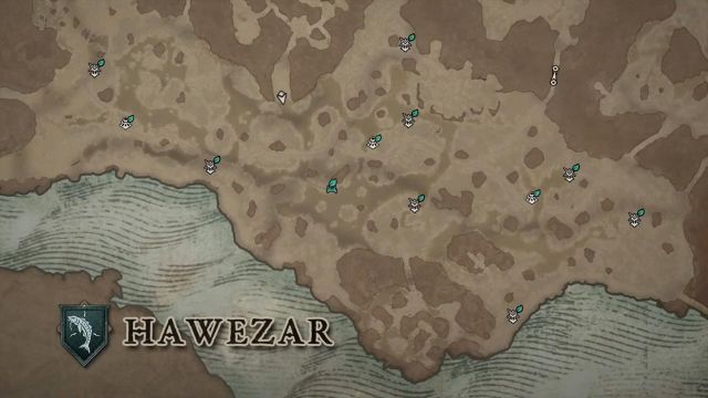 Map markers for Arcane Tremors.