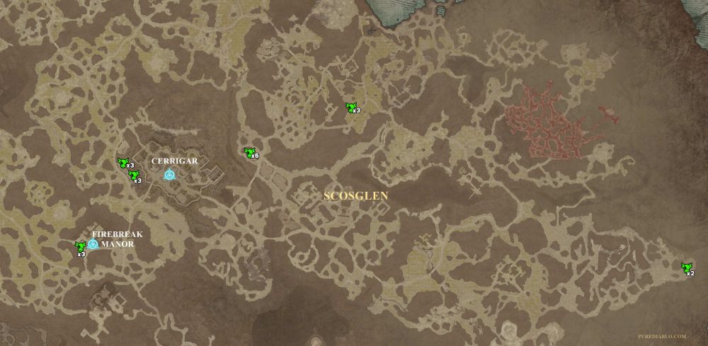 Scosglen Cow Farming Locations