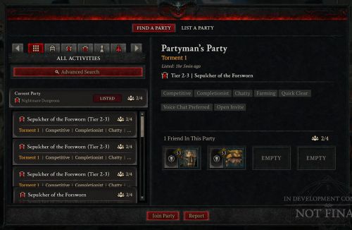 Party Finder Diablo 4