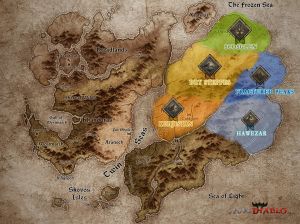 Map Of Sanctuary and Zones - Diablo 4