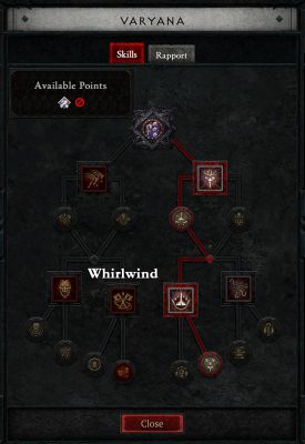 Varyana Skill Tree