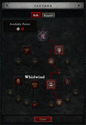 Varyana's Skill Tree