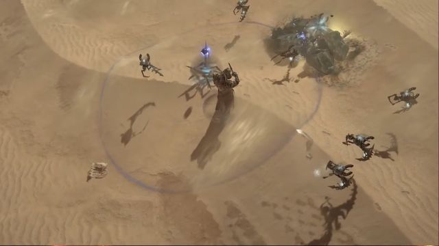 Autodefence Governing Stone activates an antimaterial field around itself shooting down enemy projectiles.