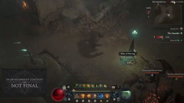 Pillar of Proving resurrects the monsters killed around it so you can kill them again boosting your Gauntlet score.