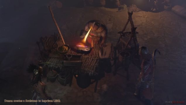 Donan, a member of the Horadrim, creates a Soulstone to capture Lilith.