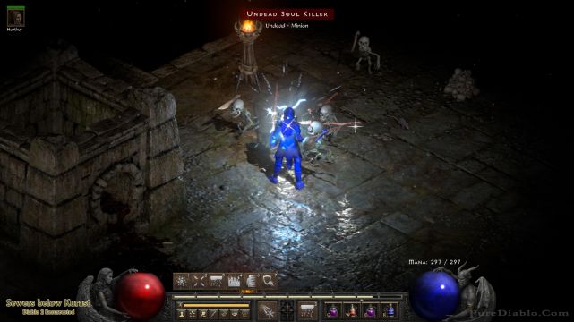 Sewers below Kurast as seen in Diablo 2 Resurrected.