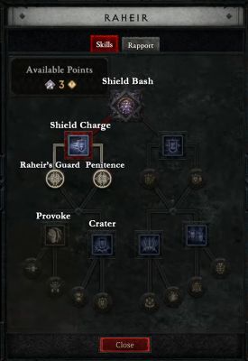 Raheir Skill Tree