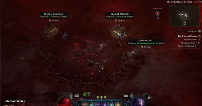 Spoils of Materials and Equipment chests - The Infernal Hordes Diablol 4