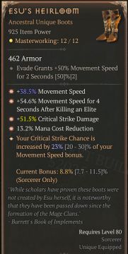 Unique item Affixes