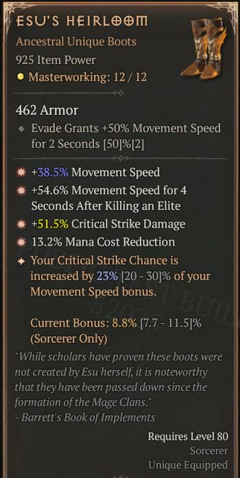 Unique Item Affixes