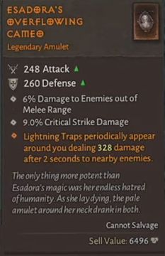 Esadora's Overflowing Cameo - Amulet