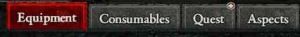 Diablo 4 Inventory Tabs