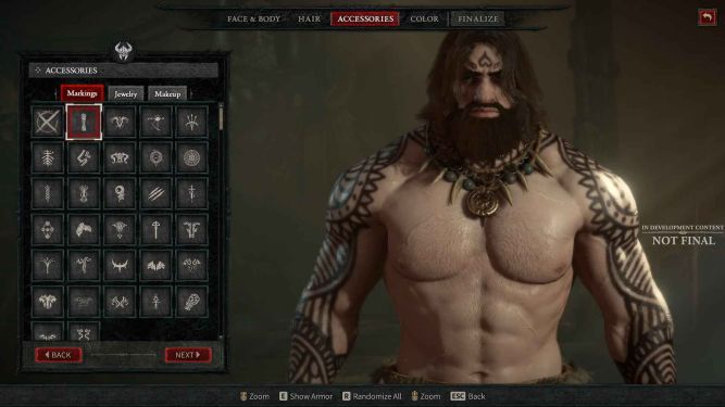 Character Customisation Barbarian