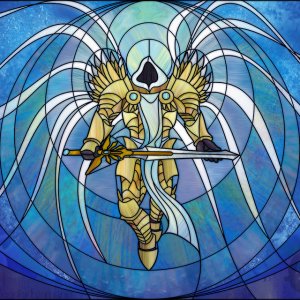 Archangel Tyrael: Stained Glass