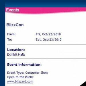 Blizzcon 2010 dates revealed?