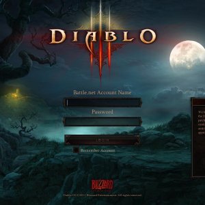 Diablo 3 Log In Screen