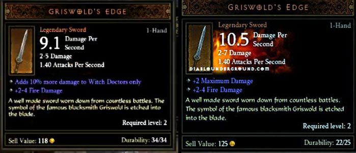 Griswold's Edge - Legendary Weapon