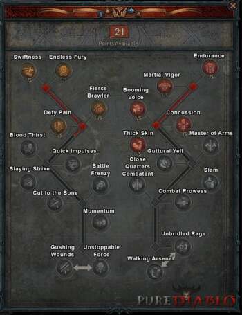 Diablo 4 Barbarian Talent Tree