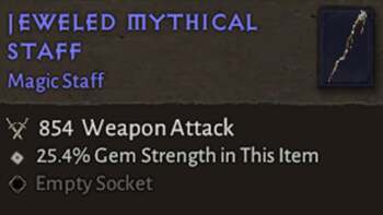 Mythical Jeweled Staff - Diablo 4 Magic Item