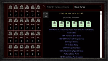 New Diablo 2 Runeword Calculator