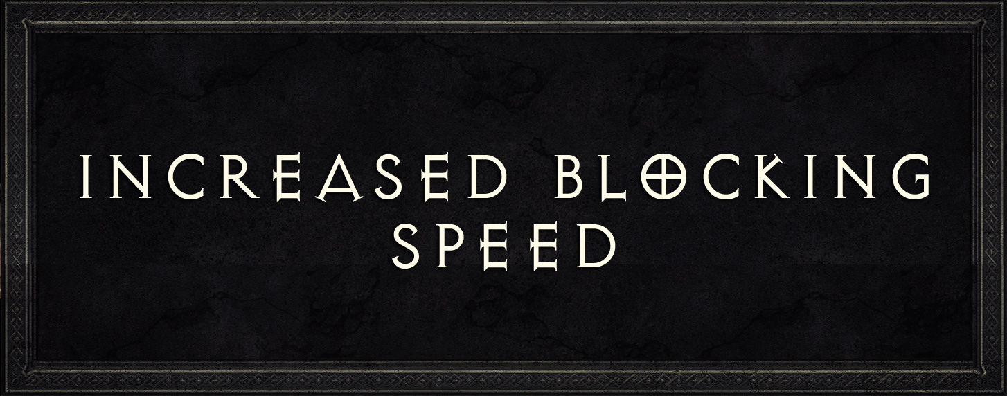 Diablo 2 increased blocking speed