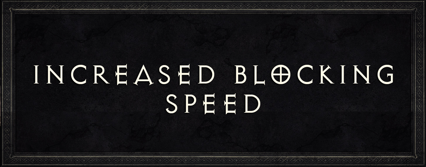 Diablo 2 increased blocking speed