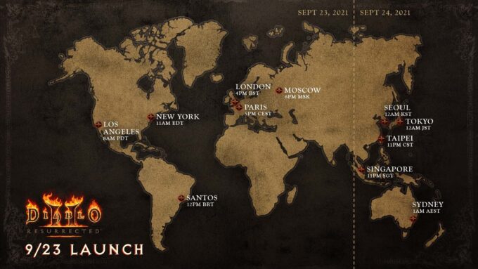 Diablo 2 Resurrected Launch Times