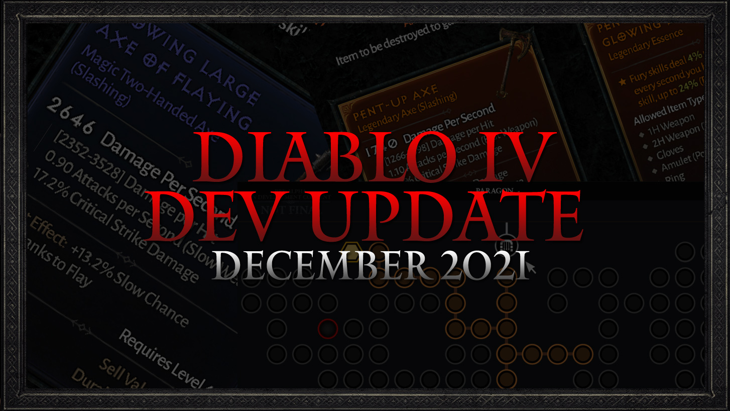 Diablo 4 Dev update December 2021