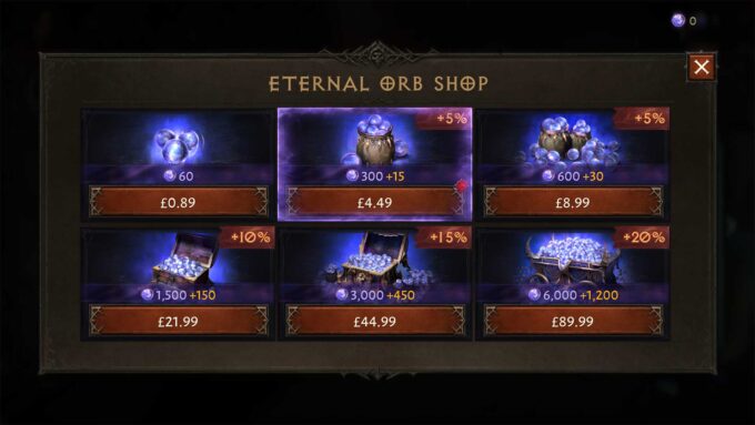 Diablo Immortal Buy Stuff