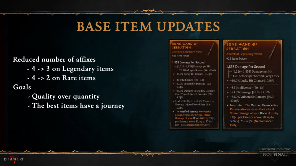 Base Item Updates