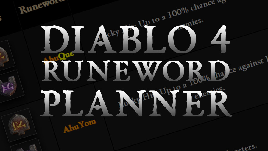 Diablo 4 Runewords Planner